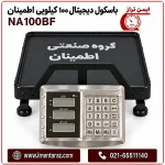 باسکول دیجیتال صنعتی ۱۰۰ کیلویی اطمینان مدل NA 100 BF بدون علمک با کفه فلزی ۳۰×۴۰